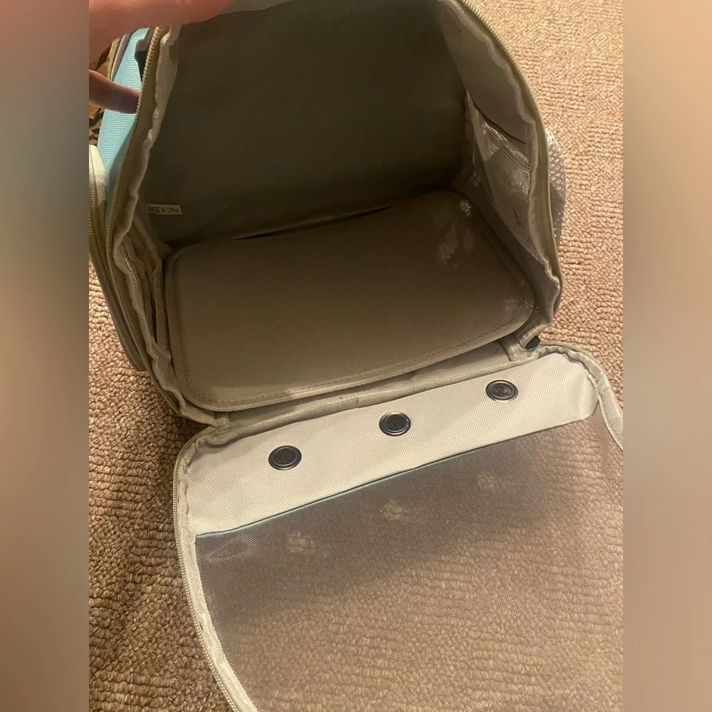 Teal Pet Carrier Backpack for Small Animals